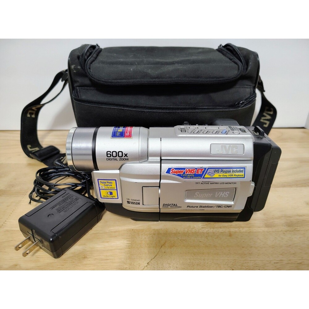 JVC Super VHS Camcorder Model GR-SXM540U 600x Digital Zoom s VHs C Non Working